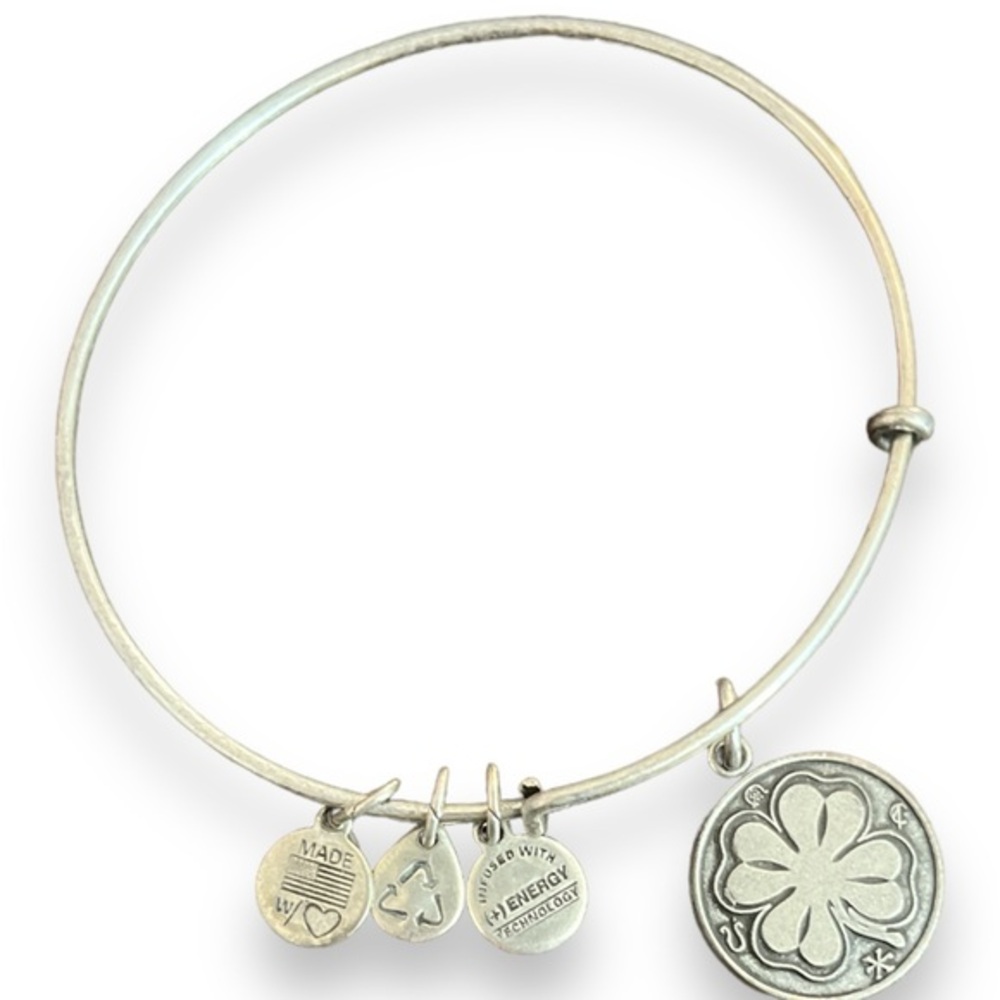Alex and Ani For Leaf Clover Charm Bracelet